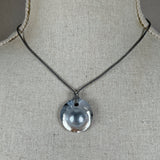 mabe perle mit schmuckkordel, graue perle mit blister am schmuckkordel barocke grosse perle anhänger und kette