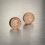 ohrstecker, ohrschmuck ammonit, rosé, vergoldet, silber, ohrschmuck 10mm ohrhänger ohrstecker von wonderworks