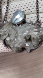 bergkristall kluster schweiz kristall mit herkimer diamant mit schmuckkette